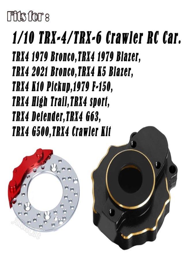 ARRCat Brass Outer Portal Drive Housing Knuckle Cover Upgrades Part for TRX-4/TRX-6 Crawler RC Car, 8PCS Outer Portal Drive Housing Knuckle Cover,Black - Image 2